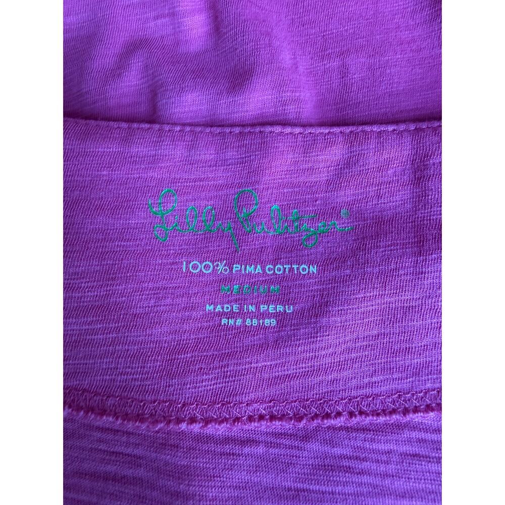 Lilly Pulitzer Casie Slub 100% Pima Cotton Pink Dress Size Medium - Picture 5 of 5